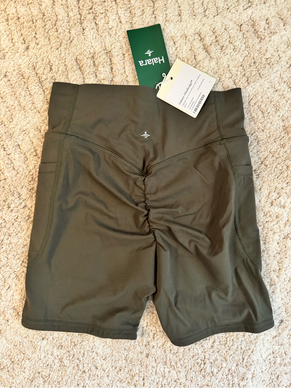 Halara UltraSculpt high waisted scrunch butt shorts, size XS. NWT.